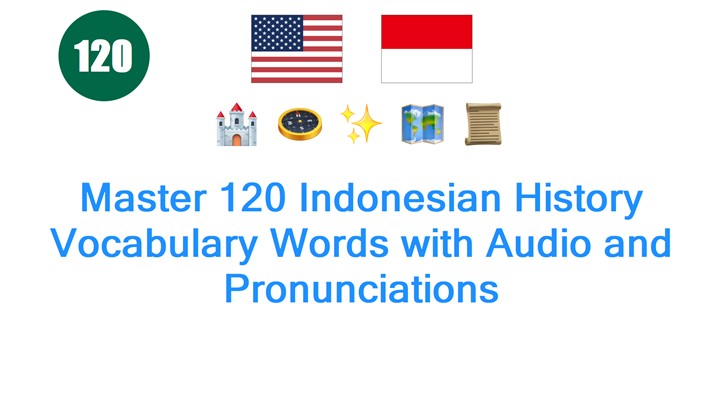 Master 120 Indonesian History Vocabulary Words with Audio and Pronunciations